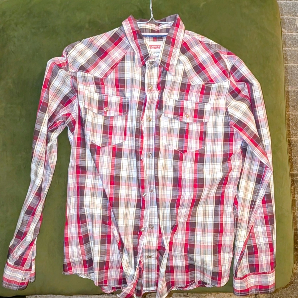 Levi's Western LS Snap-down Red Plaid